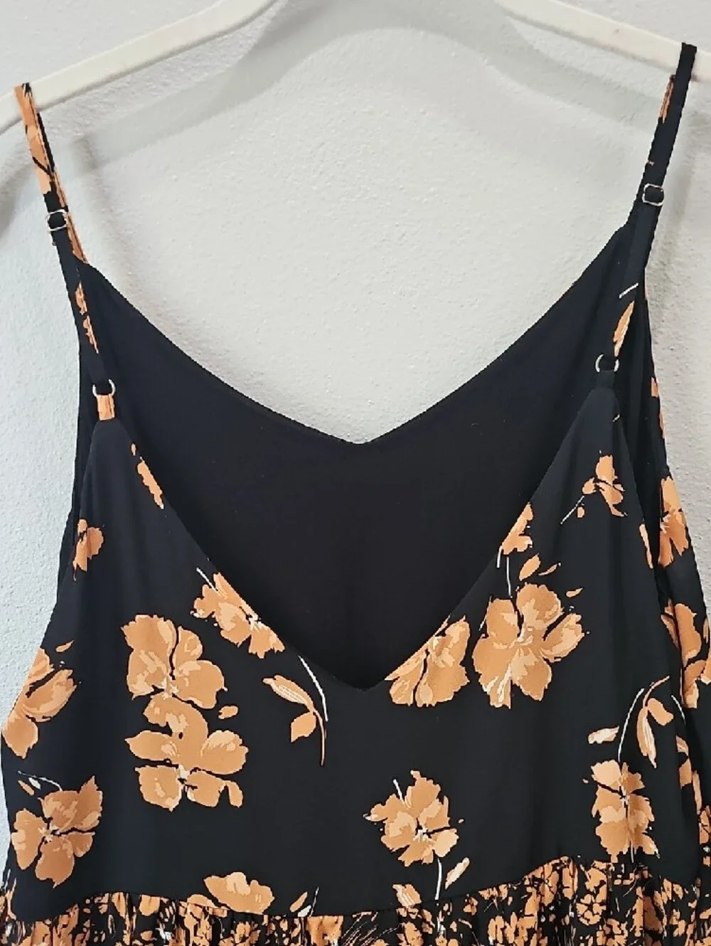 Mittoshop Black And Tan Floral Print Dress - Picture 5 of 5